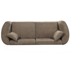 87" Curved Contemporary Sofa in Brown
