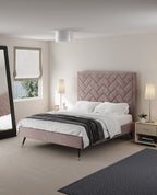 Crosby Upholstered Velvet Queen Bed