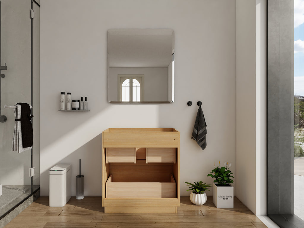 30" Modern Undermount Bathroom Sink Cabinet