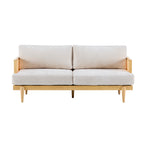 Emir 72" Square Arm 3-Seater Boucle Sofa