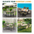 All Weather 7-Piece Patio Dining Table Set