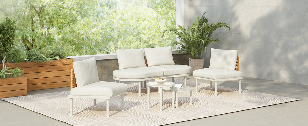 Topmax 6-Piece Patio Sofa Furniture Set