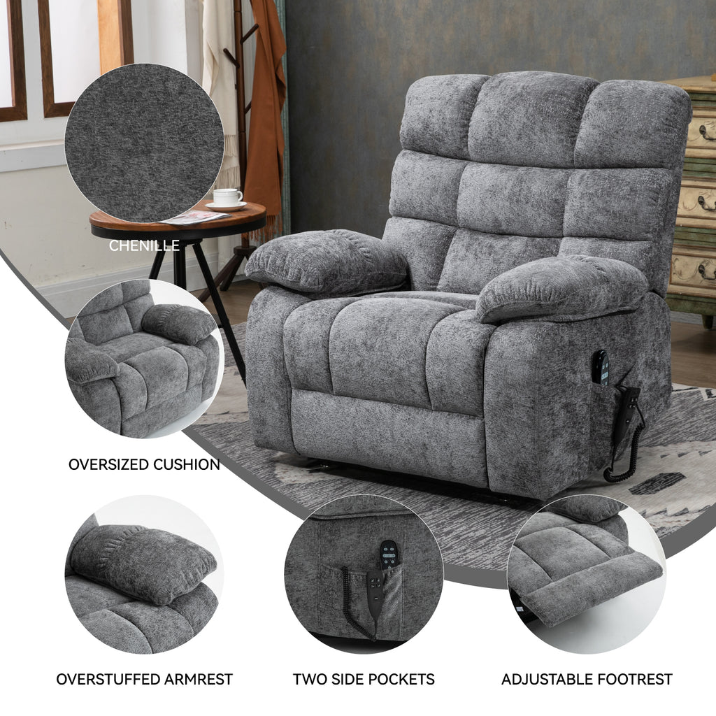 Lift Recliner Chair with Heat Massage - Dual Motor