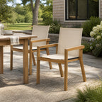 Belfast Dining Chair Set of 2, Teak Frame