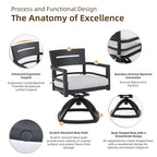 5-Piece Outdoor Pedestal Dining Set