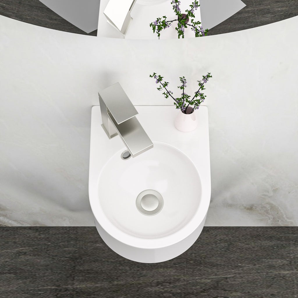 Stain Resistant Rectangular Bathroom Sink