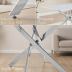 Modern Rectangular Glass Dining Table