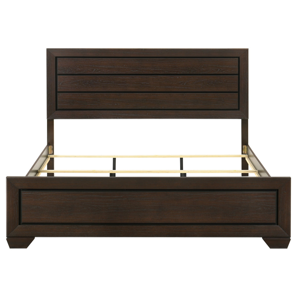 Villeparisis Dark Cocoa Eastern King Panel Bed