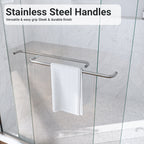 56"-60"W Semi-Frameless Double Sliding Shower Door