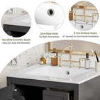 Modern 24-Inch Bathroom Vanity with Ceramic Sink