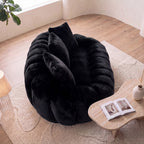 Floral-Shaped Ultra-Soft Faux Fur Sofa