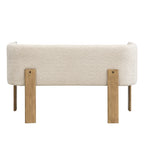 48.5" Upholstered Solid Loveseat (Natural Ash+Almond)