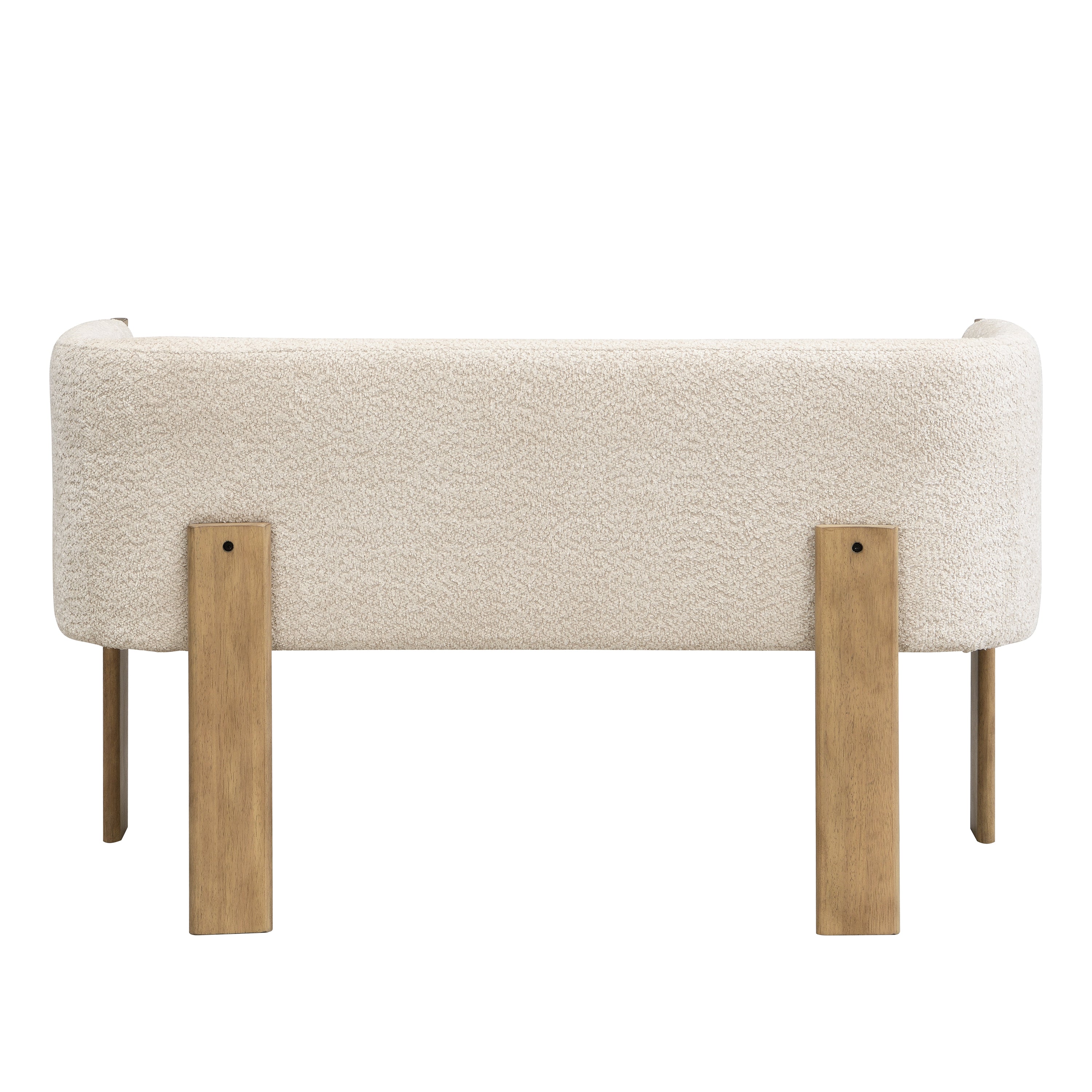 48.5" Upholstered Solid Loveseat (Natural Ash+Almond)