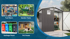 6X 3.6FT Metal Outdoor Storage Shed
