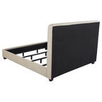 Copper Oatmeal Upholstered Eastern King Panel Bed
