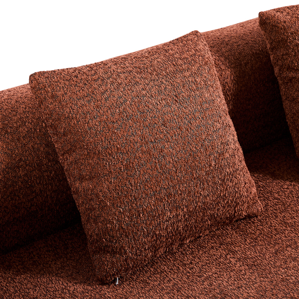 110" Modern Curved L-Shaped Modular Sectional Sofa