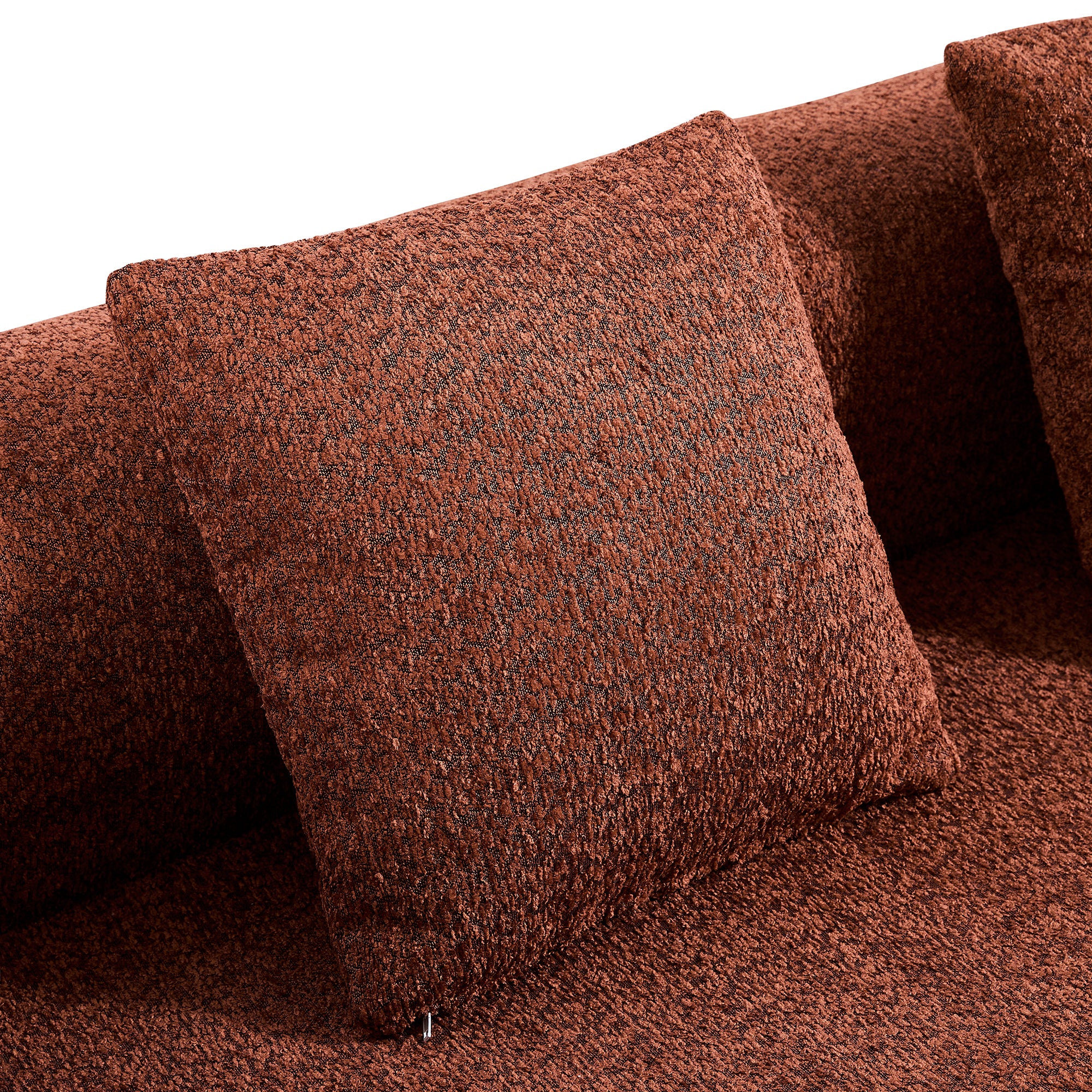 110" Modern Curved L-Shaped Modular Sectional Sofa
