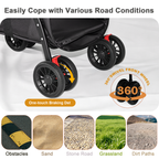 Leavader Foldable Pet Stroller with Safety Features