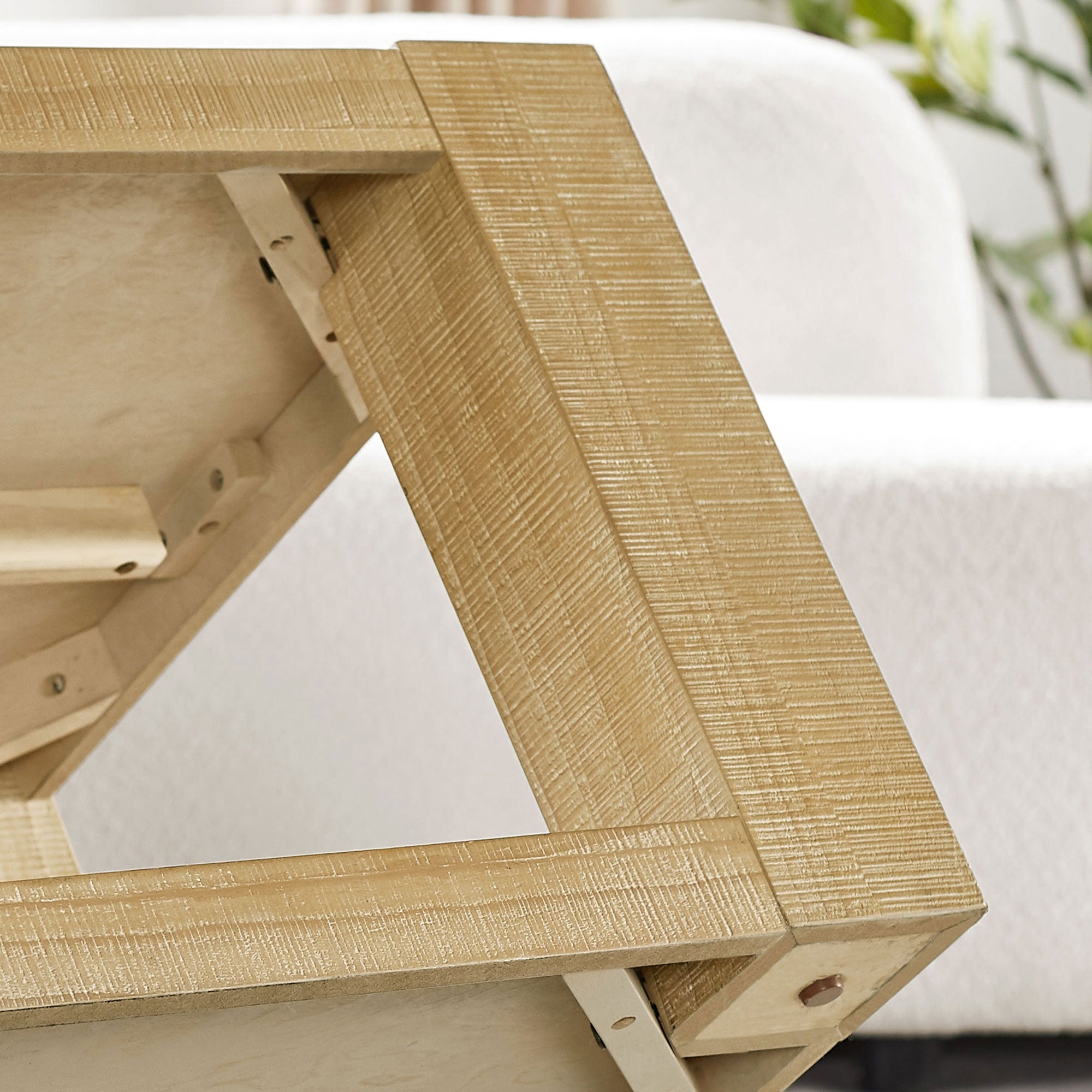 2-Piece Modern 2 Tier Rectangle Coffee Table Set