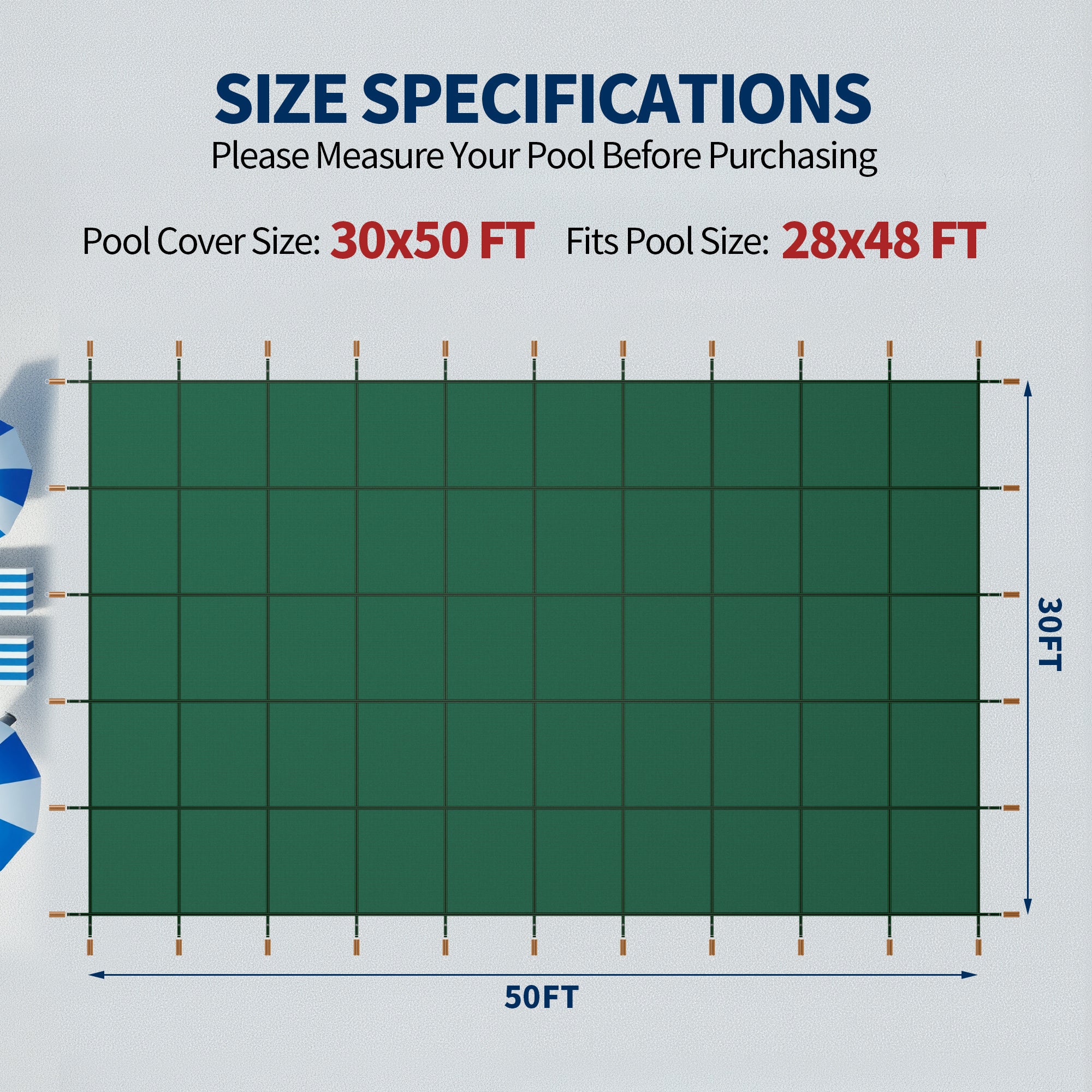 Swimming Pool Safety Cover for Inground Pools