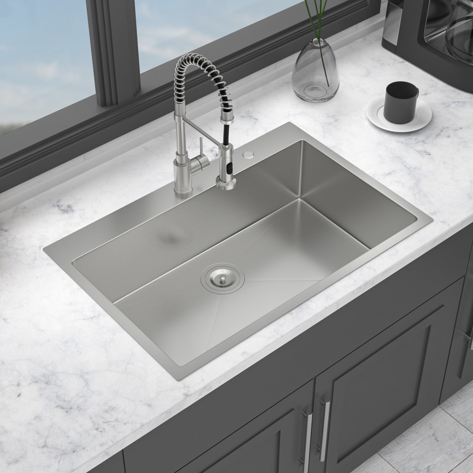 33 Inch Topmount Stainless Steel Kitchen Sink