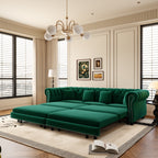 Chesterfield Sofa Bed - 3-in-1 Velvet Convertible