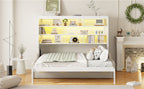 Full Size Murphy Cabinet Bed with Folding Sofa