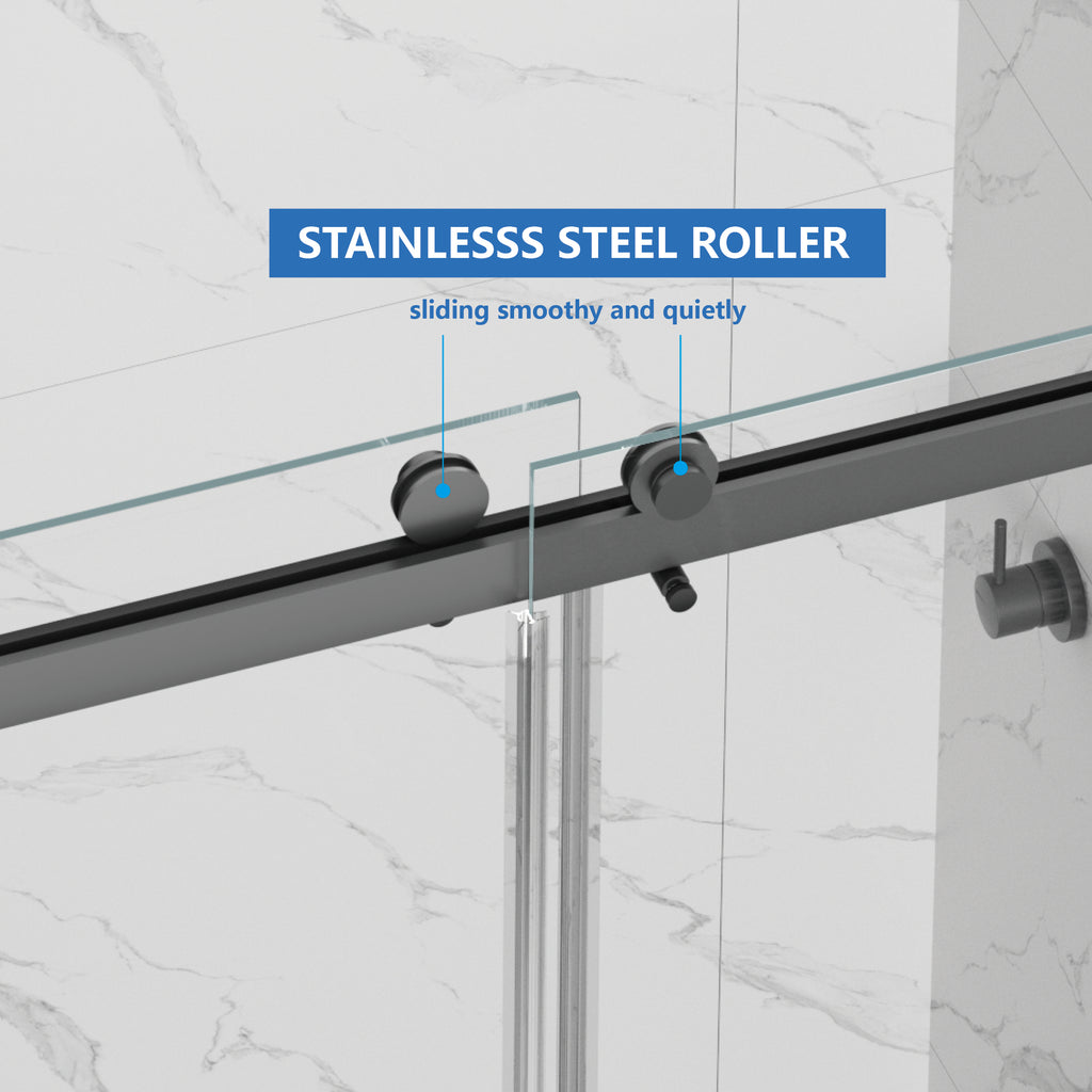 55-59" x 72" Frameless Shower Door
