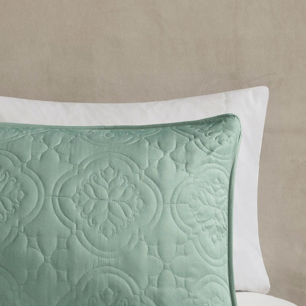 3 Piece Reversible Bedspread Set - Seafoam King/Cal King