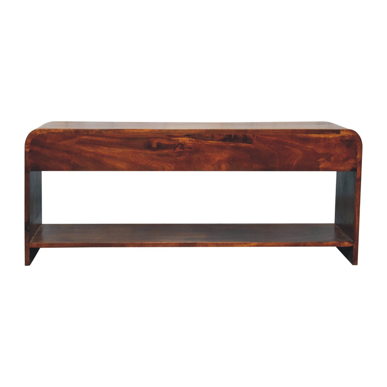 Solid Wood Aspen Slim Media Unit, 3-Drawers, Open Slot