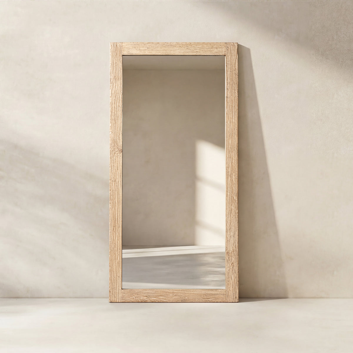 Langford 78.5" Solid Reclaimed Elm Full-Length Mirror, Heritage Light