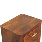 Luca Chestnut Nightstand with 3-Drawers