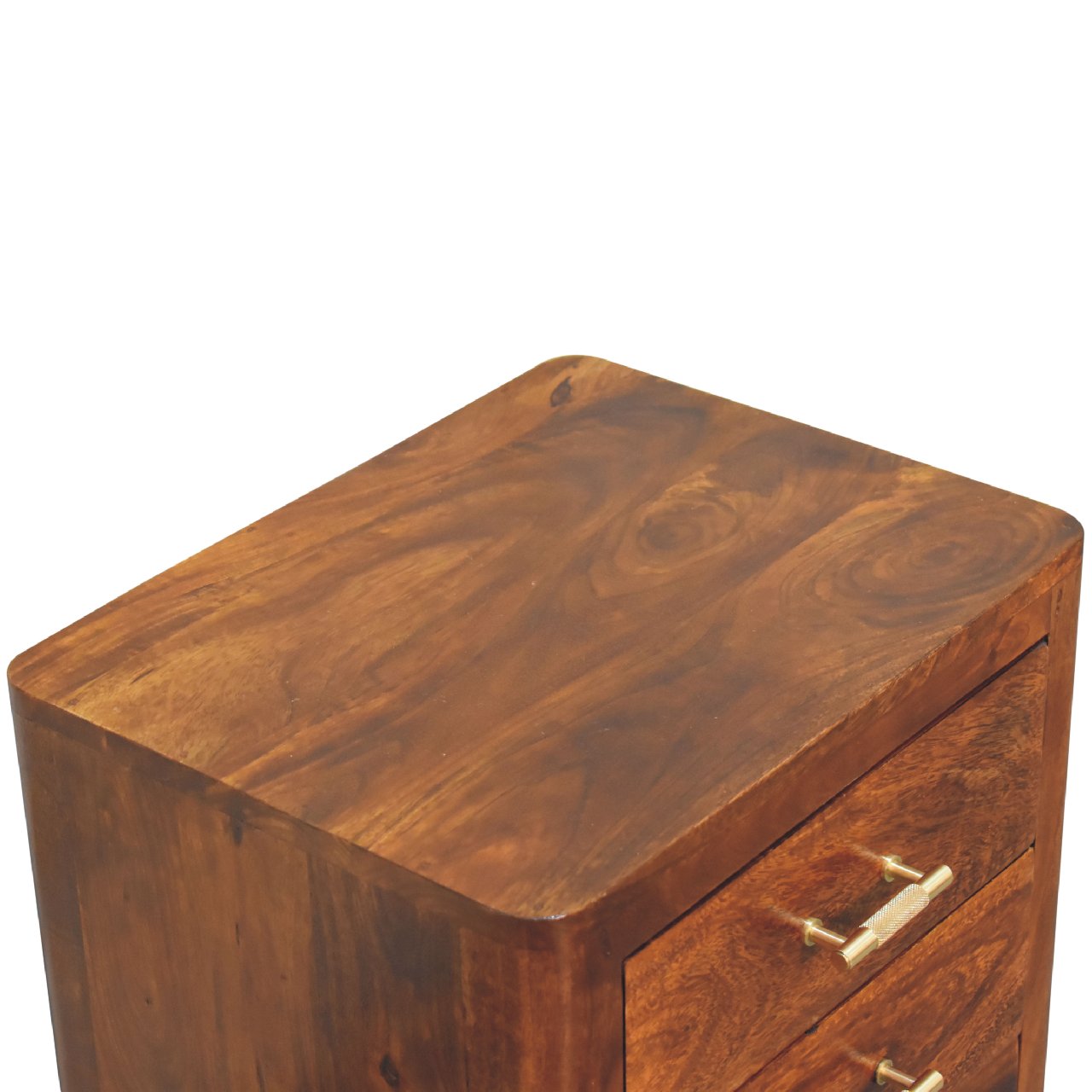 Luca Chestnut Nightstand with 3-Drawers