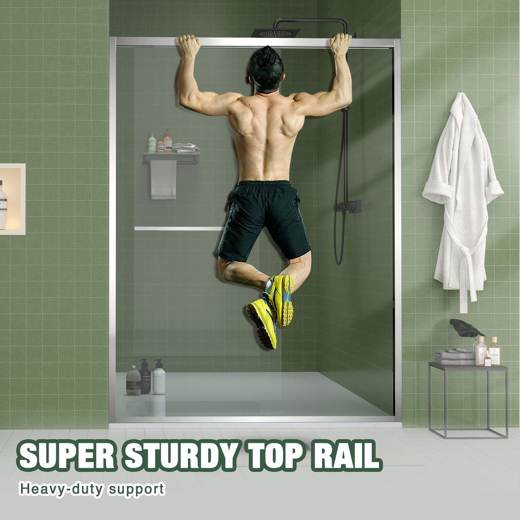 Aluminum Frame Double Sliding Shower Door