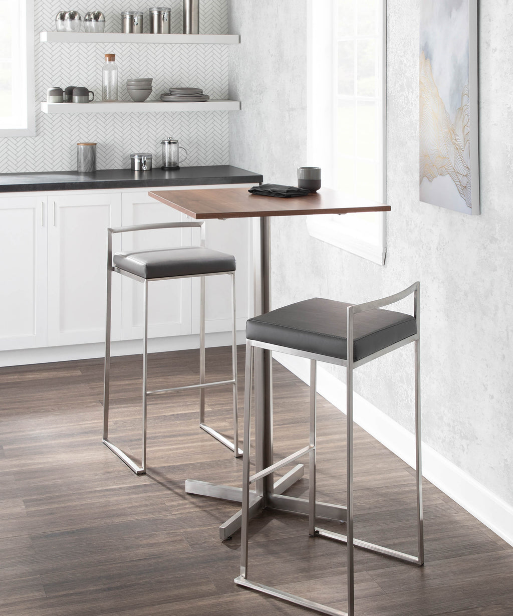 30" Contemporary Stackable Barstool Set