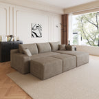 95" Cloud Sectional Sofa with Two Ottomans
