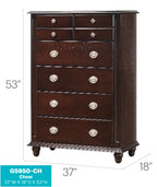 Summit G5950-CH Chest in Cappuccino