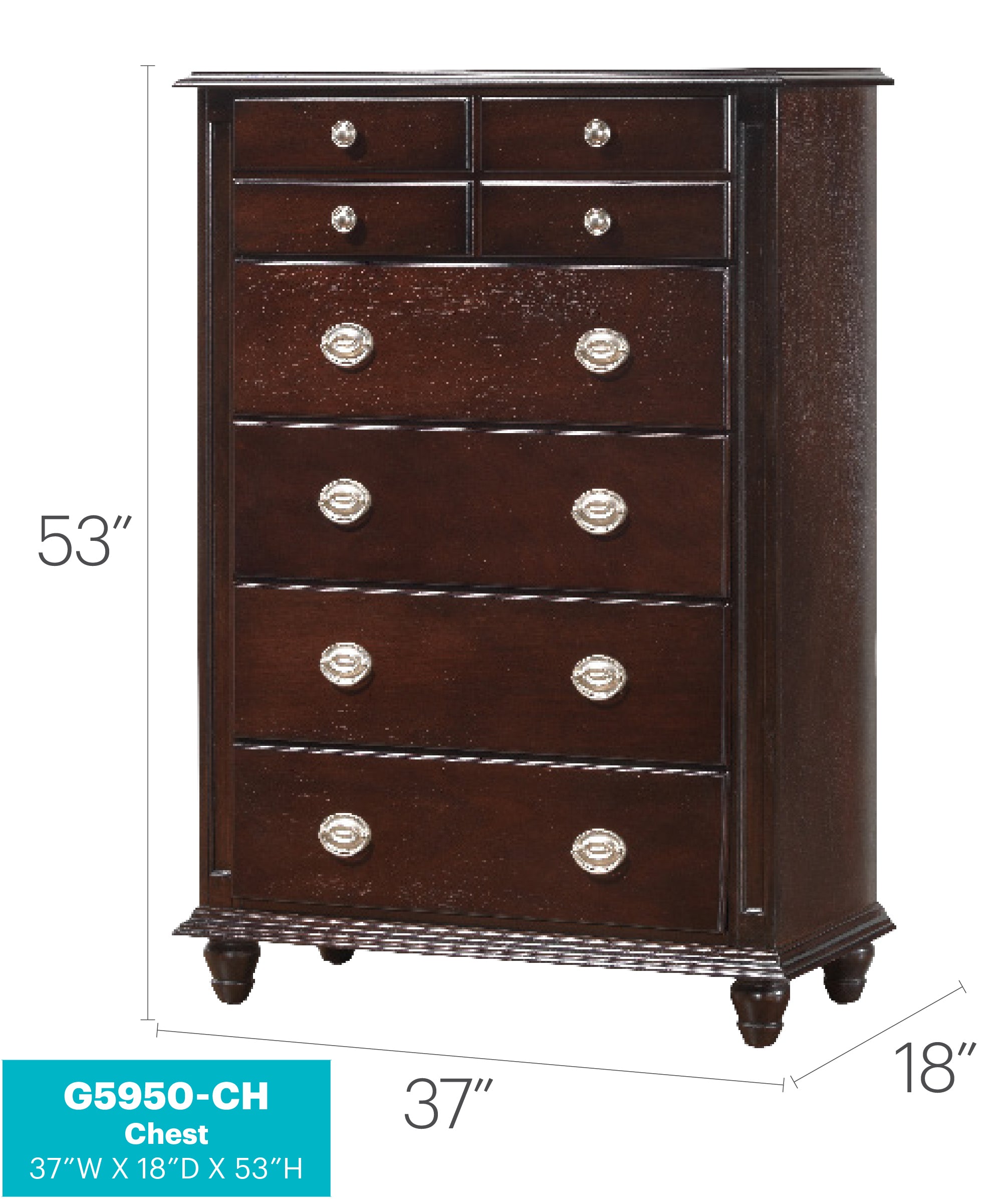 Summit G5950-CH Chest in Cappuccino