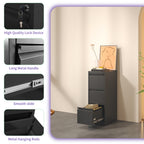 3 Drawer Metal Vertical File Cabinet with Lock