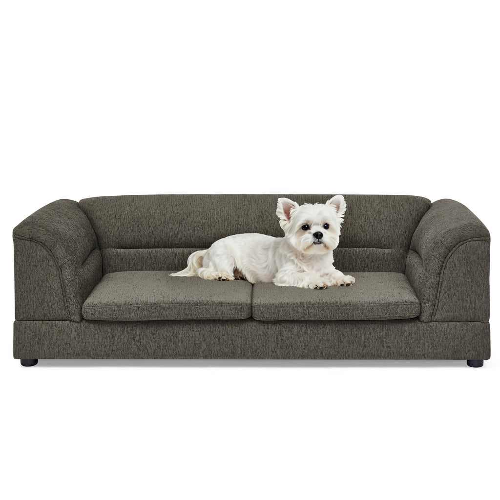 Oversized Pet Sofa, Curved Armrest Rectangular Dog Sofa