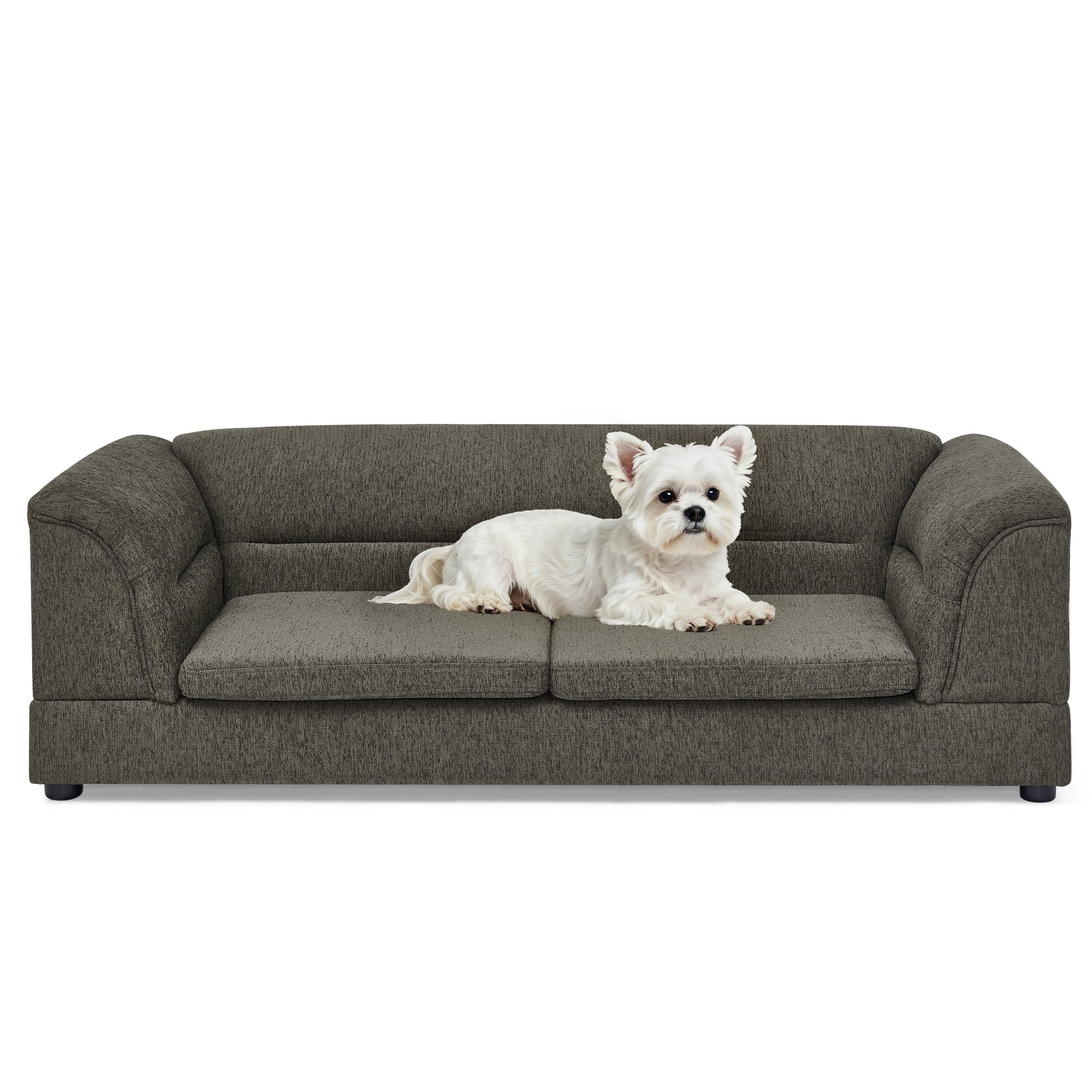 Oversized Pet Sofa, Curved Armrest Rectangular Dog Sofa