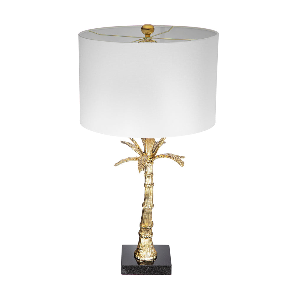 D16x31" Leaf Lamp with Marble Base