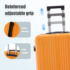 3 Piece Hard Case Luggage Set - Black & Orange