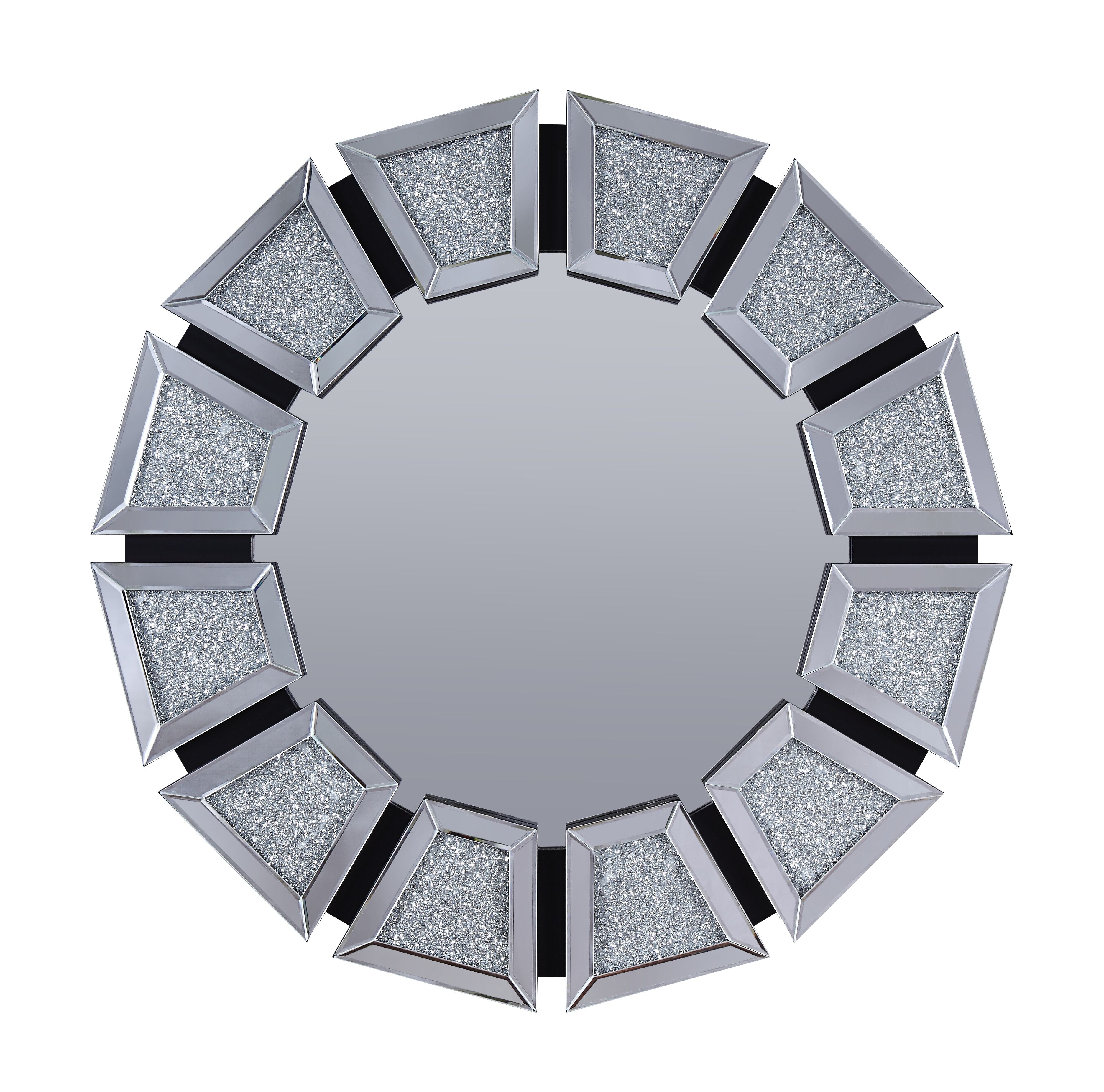 Noralie Mirrored, Faux Diamonds Accent Mirror