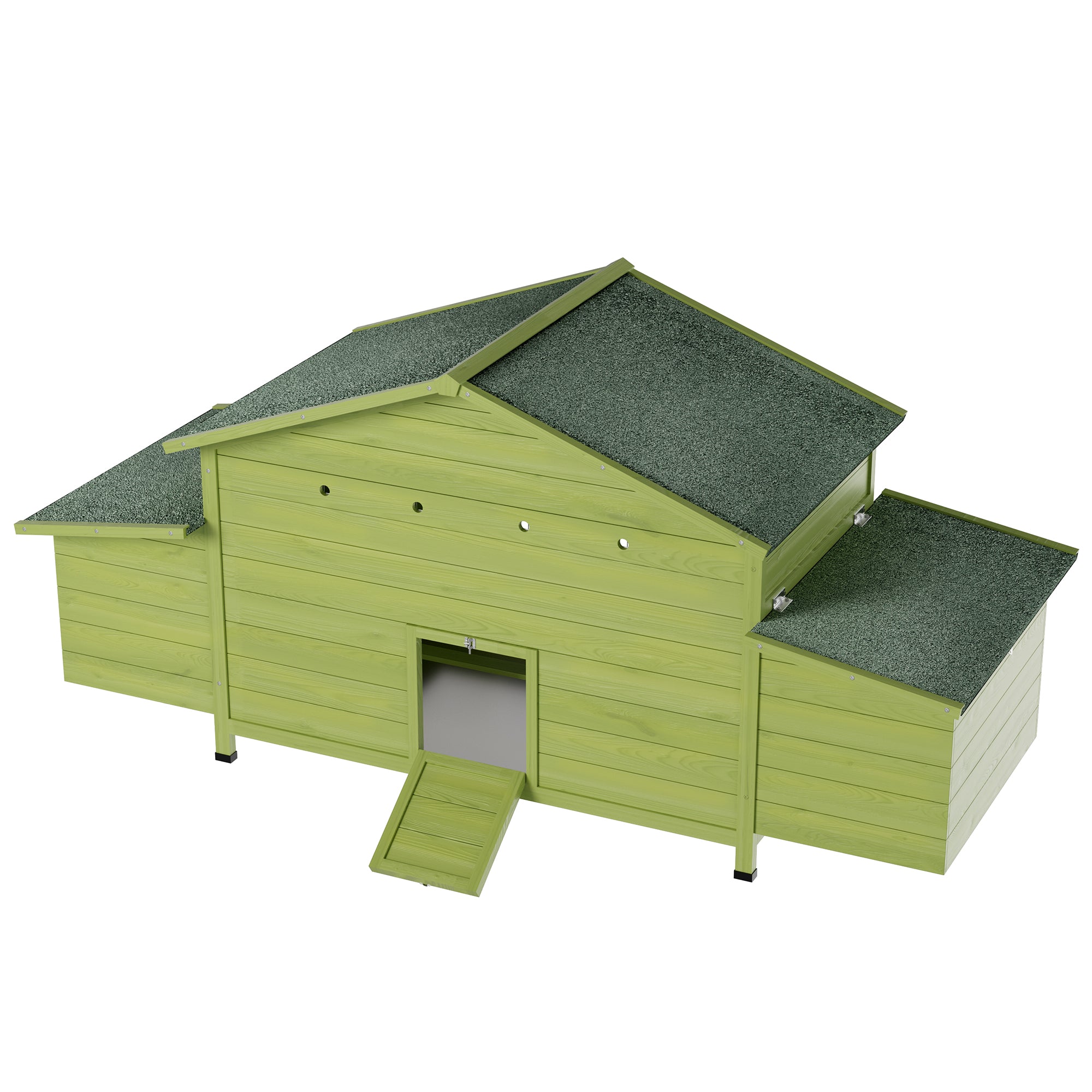 Large Wooden Chicken Coop with Free-Range Doors