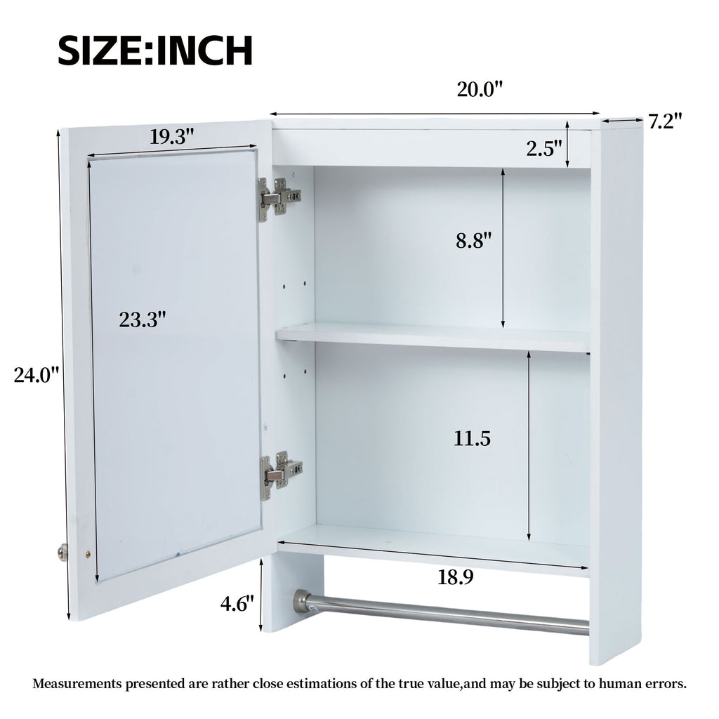 3-in-1 Bathroom Mirror Cabinet