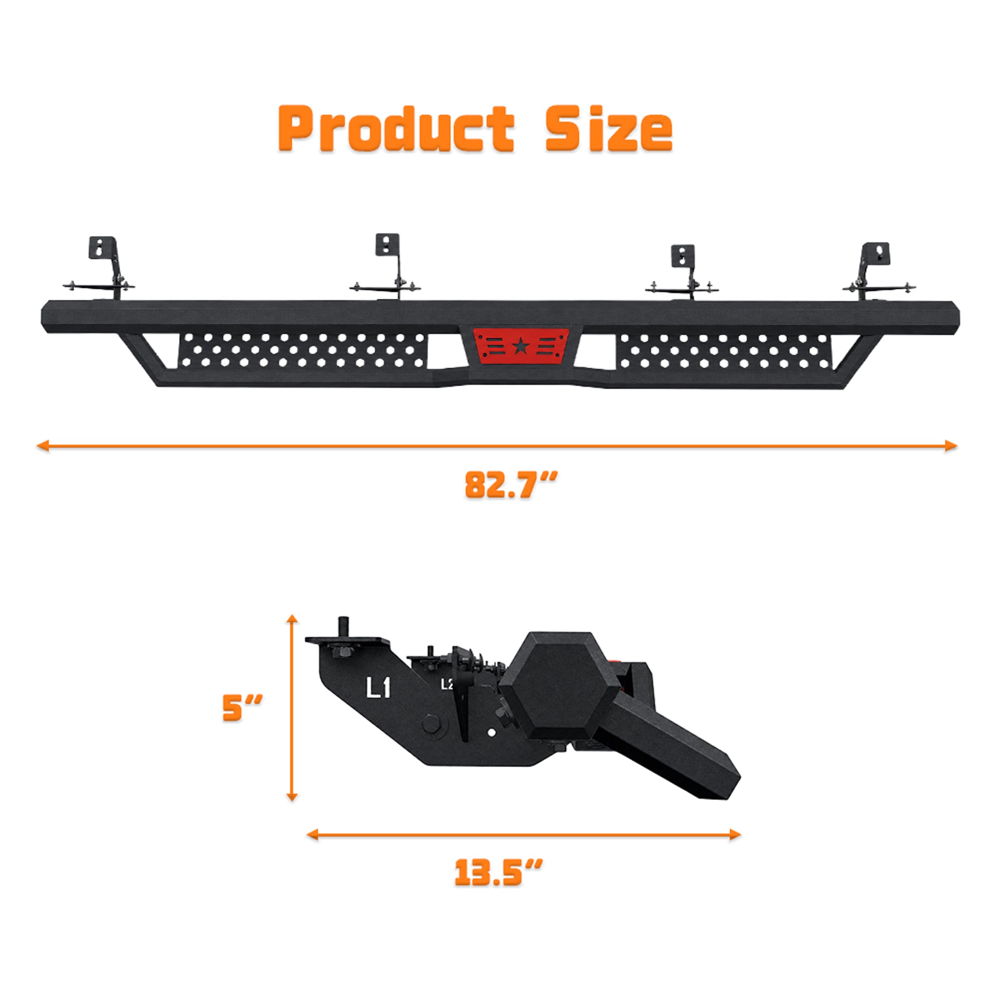 Hexagonal Style Running Boards Compatible with Jeep Gladiator
