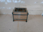 27.2" Dog Crate Furniture with Wheels for Small Dogs