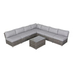 Fully Assembled 6-Person Wicker Patio Seating Group with Cushions