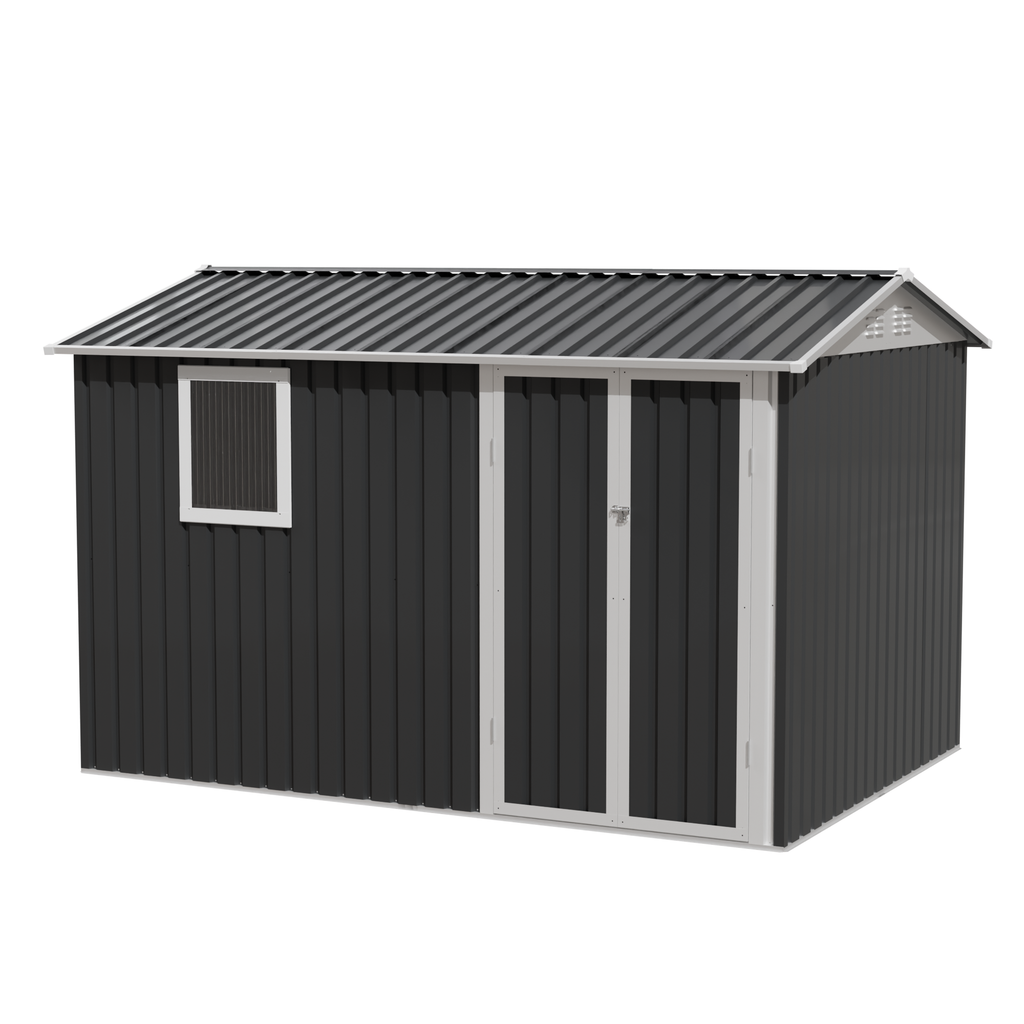 9x6 FT Metal Garden Shed for Patio and Backyard Storage